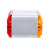 6 LED Single Function Double Face Light - Horizontal Mount - Amber & Red LED/Amber & Red Lens