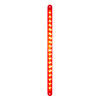 19 LED 12" Reflector Light Bar (Stop, Turn & Tail) - Red LED/Red Lens (Bulk)