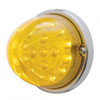 17 LED Watermelon Clear Reflector Flush Mount Kit With Low Profile Bezel - Amber LED/Amber Lens