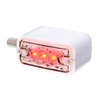 6 LED Single Function Double Face Light - Horizontal Mount - Amber & Red LED/Clear Lens