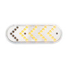 35 LED 6" Reflector Oval Sequential Turn Signal Light - Amber LED/Clear Lens