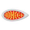 39 LED "Teardrop" Light With Plastic Bezel (Stop, Turn & Tail) - Red LED/Red Lens