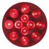 12 LED 4" Round Light Kit (Stop, Turn & Tail) - Red LED/Red Lens