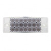 21 LED Reflector Rectangular Light (Clearance/Marker) - Amber LED/Clear Lens (Bulk)