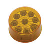 9 LED 2" Round Reflector Light (Clearance/Marker) - Amber LED/Amber Lens
