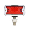 12 LED Dual Function Double Face Light W/Visor - T-Mount - Amber & Red LED/Amber & Red Lens