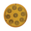 9 LED 2" Round Reflector Light (Clearance/Marker) - Amber LED/Amber Lens (Bulk)