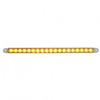 19 LED 12" Reflector Turn Signal Light Bar - Amber LED/Clear Lens (Bulk)