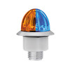 4 LED 1-1/8" Watermelon Double Fury Light With Clear Lens (Clearance/Marker) - Amber & Blue LED