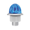 4 LED 1-1/8" Watermelon Double Fury Light With Clear Lens (Clearance/Marker) - Amber & Blue LED