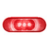 3 LED 6" Oval Light (Stop, Turn, & Tail)- Red LED/Red Lens