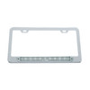 Chrome License Plate Frame With 10 LED 9" Light Bar - Amber LED/Clear Lens