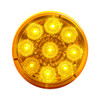 9 LED 2" Round Reflector Light Kit (Clearance/Marker) - Amber LED/Amber Lens