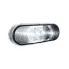 6 LED 6" Oval Light (Back-Up)-White LED/Clear Lens