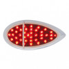 39 LED Flush Mount "Teardrop" Light (Stop, Turn & Tail) - Red LED/Red Lens