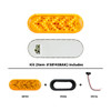 35 LED 6" Oval Sequential Light (Turn Signal) Kit - Amber LED/Amber Lens