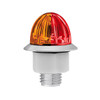 4 LED 1-1/8" Watermelon Double Fury Light With Clear Lens (Clearance/Marker) - Amber & Red LED