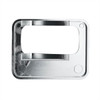40975-UP CHROME PLASTIC ROCKER SWITCH COVER WITH STAINLESS PLAQUE FOR PETERBILT - AXLE DIFFERENTIAL