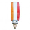 34 LED Single Stud Reflector Double Face Turn Signal Light - Amber & Red LED/Amber & Red Lens