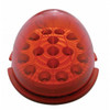 17 LED Watermelon Clear Reflector Flush Mount Kit With Low Profile Bezel - Red LED/Red Lens