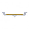 Chrome Hood Emblem Trim With 19 LED Reflector Light Bar For Kenworth - Amber LED/Amber Lens