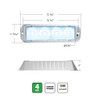 4 LED Warning Light - White LED