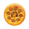 9 LED 2.5" Round Pure Reflector Light (Clearance/Marker) - Amber LED/Amber Lens