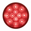 12 LED 4" Round Reflector Light Kit (Stop, Turn & Tail) - Red LED/Red Lens