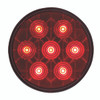7 LED 4" Round Competition Series Light Kit (Stop, Turn & Tail) - Red LED/Red Lens