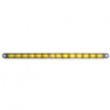 14 LED 12" Auxiliary strip Light - Amber LED/Chrome Lens (Bulk)