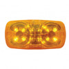 12 LED 4" X 2" Rectangular Light (Clearance/Marker) - Amber LED/Amber Lens