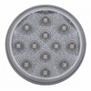 12 LED 4" Round Reflector Light (Stop, Turn & Tail) - Red LED/Clear Lens
