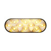 10 LED 6" Oval Turn Signal Light - Amber LED/Clear Lens (Bulk)
