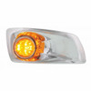 Fog Light Cover With 17 Amber LED Hi/Lo Watermelon Light For 2007-17 KW T660- Passenger -Amber Lens