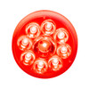 9 LED 2.5" Round Pure Reflector Light (Clearance/Marker) - Red LED/Red Lens