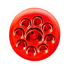 9 LED 2.5" Round Pure Reflector Light (Clearance/Marker) - Red LED/Red Lens
