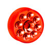 9 LED 2.5" Round Pure Reflector Light (Clearance/Marker) - Red LED/Red Lens