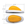 15 LED Sleeper Light With Bezel For Freightliner (Clearance/Marker) - Amber LED/Amber Lens (Pair)