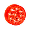 9 LED 2.5" Round Pure Reflector Light Kit (Clearance/Marker) - Red LED/Red Lens