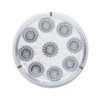 9 LED 2" Round Reflector Light (Clearance/Marker) - Red LED/Clear Lens