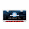 Deluxe License Plate Frame W/Split Turn Function LED Light - Chrome