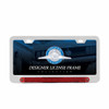Deluxe License Plate Frame W/Split Turn Function LED Light - Chrome