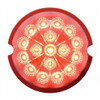 17 LED Dual Function Reflector Cab Light - Red LED/Red Lens