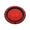 10 LED 4" Round Reflex Flange Mount Light (Stop, Turn & Tail) - Red LED/Red Lens