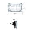 3 LED Rectangular Auxiliary Light-White LED/Clear Lens