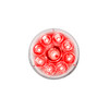 9 LED 2.5" Round Pure Reflector Light (Clearance/Marker) - Red LED/Clear Lens