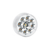 9 LED 2.5" Round Pure Reflector Light (Clearance/Marker) - Red LED/Clear Lens