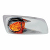 Fog Light Cover With 19 LED Watermelon Light & Visor For 2007-17 KW T660 (Passenger) - Amber LED/ Amber Lens