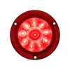 10 LED 4" Round Reflex Flange Mount Light (Stop, Turn & Tail) - Red LED/Red Lens (Bulk)