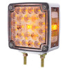 52 LED Double Stud Double Face Turn Signal Light (Driver) - Amber & Red LED/Clear Lens
